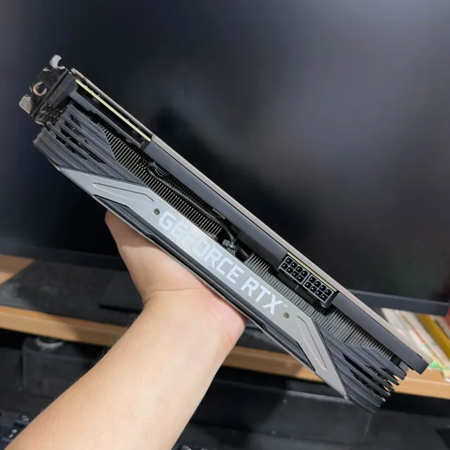 NVIDIA GeForce RTX graphics card, side profile