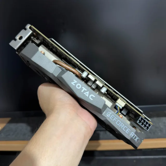Zotac GeForce RTX graphics card, side profile